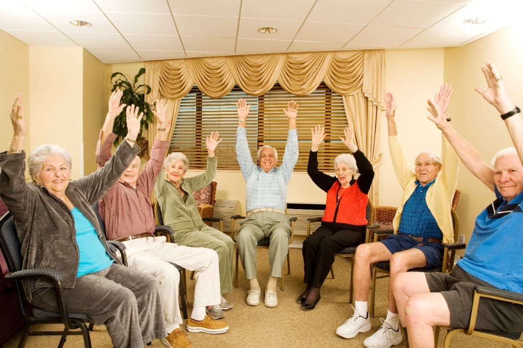 Seated exercise class